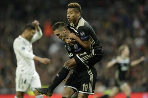 Dusan Tadic lập cú đúp kiến tạo và đích thân ghi 1 bàn cho Ajax trước Real Madrid ở trận này. (Ảnh: Getty)