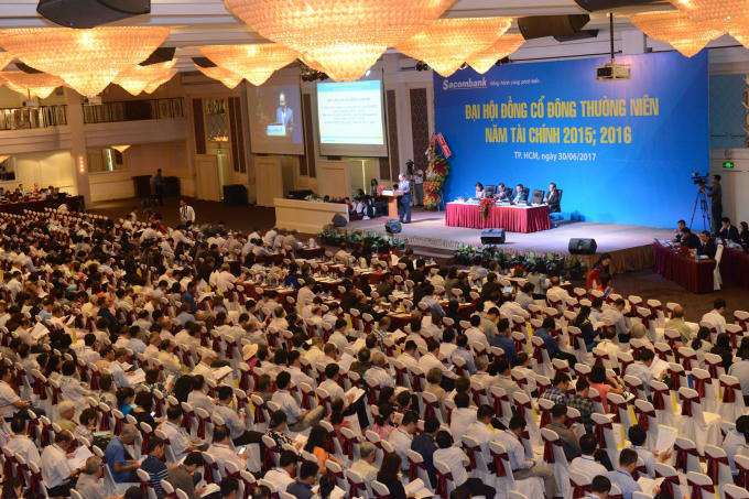 Toàn cảnh đại hội đồng cổ đông thường niên năm tài chính 2015, 2016 của Sacombank