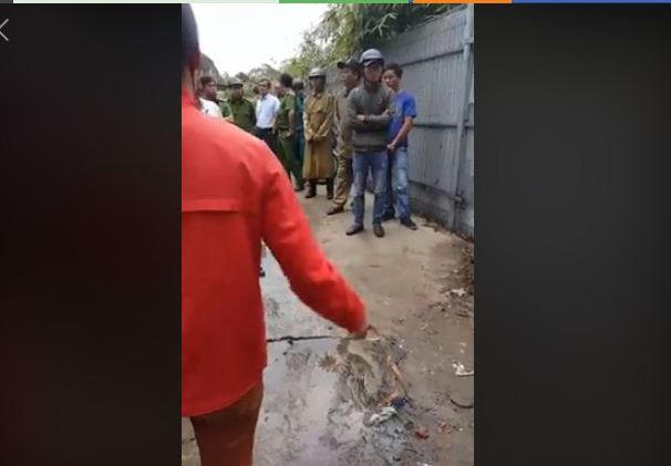 Phía chính quyền địa phương đã hỗ trợ Tập đoàn Trung Thủy tiến hàng rào chắn khu vực này để đảm bảo an toàn cho người dân.