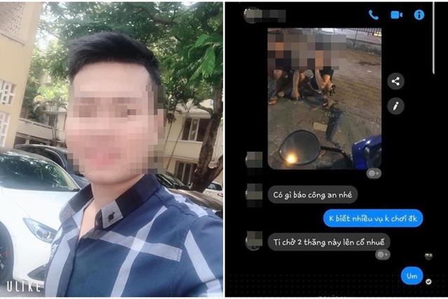 Đoạn tin nhắn cuối cùng mà nam sinh Nguyễn Cao S. gửi cho người thân về hình ảnh 2 đối tượng trước khi S. bị chúng ra tay sát hại.