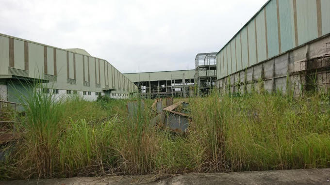 Nhà xưởng, các khối thép mằm đó, mặc cho phong hóa tàn phá