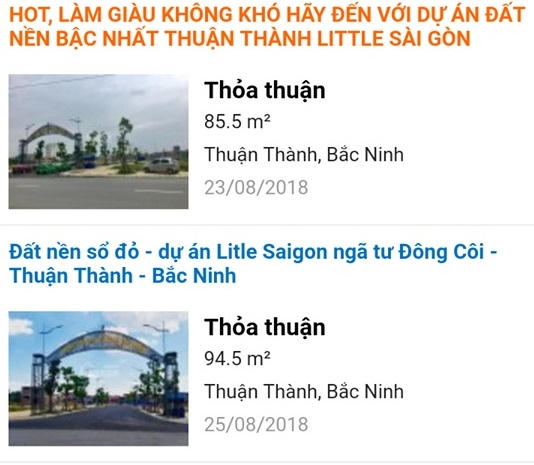 Nhiều lô đất tại dự án đã được định giá.