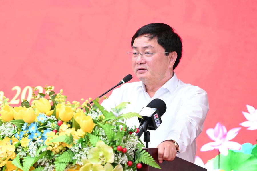 Bí thư Tỉnh ủy tỉnh Tây Ninh Nguyễn Văn Quyết phát biểu