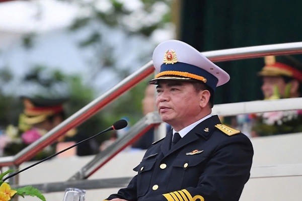 Đại tá Ngô Văn Lúa, Lữ đoàn trưởng Lữ đoàn 147 quán triệt mệnh lệnh huấn luyện tại lễ ra quân huấn luyện.
