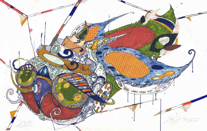 Tác phẩm "Phấn Hoa" của nghệ sỹ Kenny Ng.