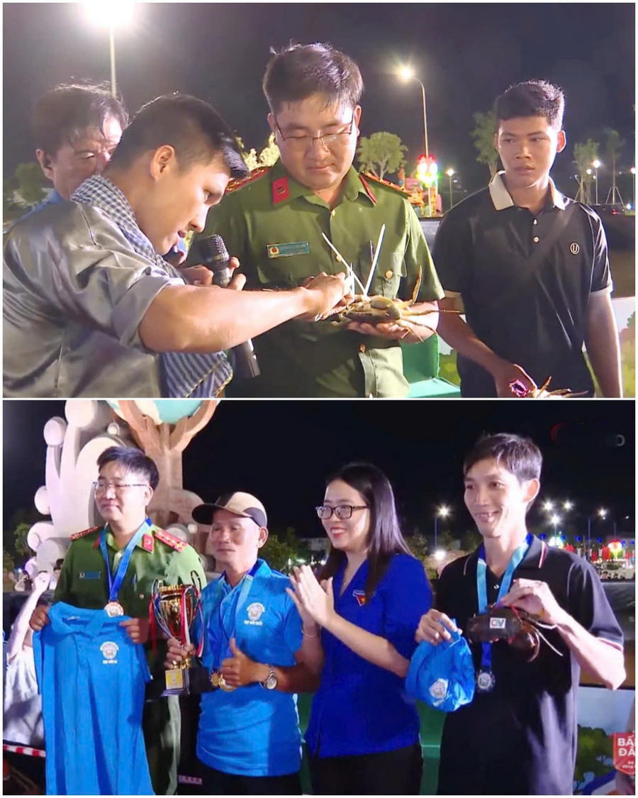 Các đội đưa cua lên sân khấu VUA CUA để biểu diễn; Ban Tổ chức đo và chấm điểm dựa trên độ nguyên vẹn, sự khỏe mạnh và vẻ đẹp của càng, chọn những con có càng to, khỏe, đẹp nhất để trao giải.