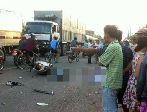 Hiện trường vụ tai nạn. (ảnh Facebook Người Đồng Nai).