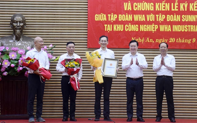 Tập đoàn Sunny đầu tư dự án 150 triệu USD vào Nghệ An