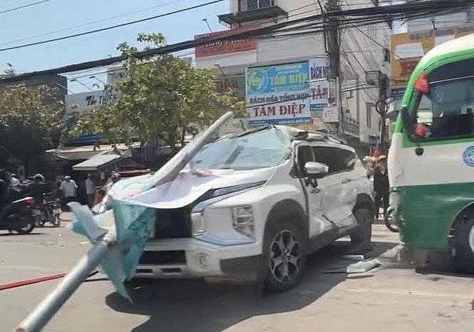 Hiện trường vụ tai nạn giao thông.