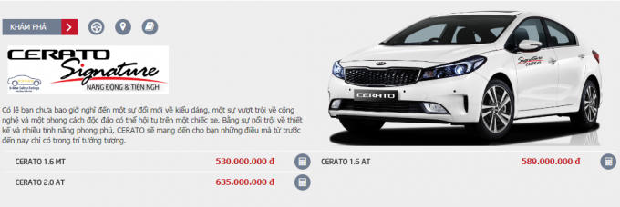 Gi&aacute; xe Kia Cerato mới nhất th&aacute;ng 3/2018.