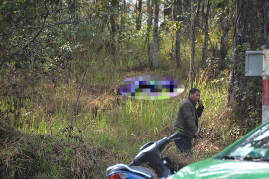 Hiện trường phát hiện thi thể nạn nhân.