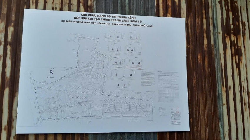 Bản đồ quy hoạch Khu chức năng đô thị Trũng Kênh kết hợp cải tạo chỉnh trang làng xóm cũ.
