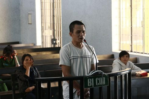 Bị cáo Tuấn tại phiên tòa.