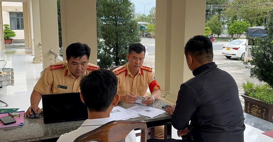 Các trường hợp vi phạm làm việc với CSGT (ảnh: CATN)
