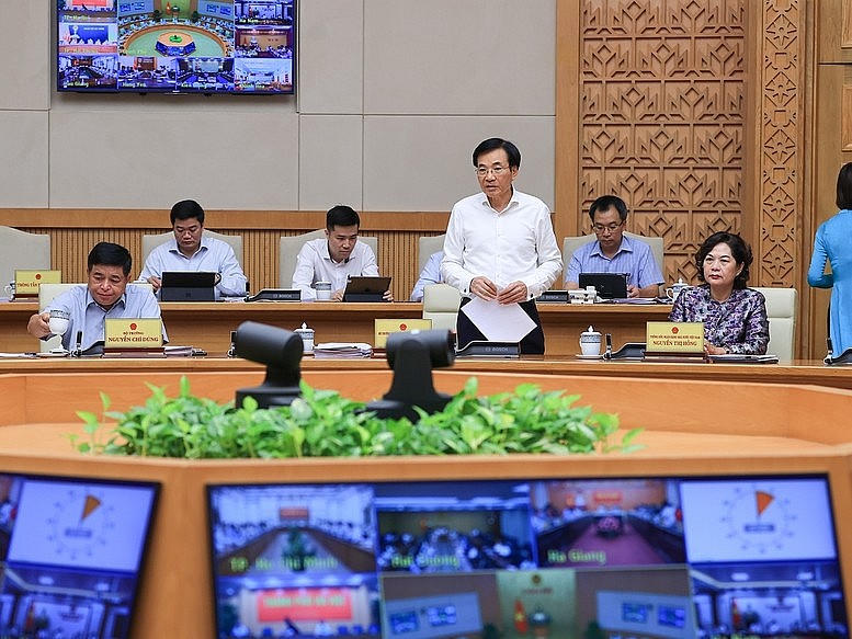 Bộ trưởng, Chủ nhiệm VPCP Nguyễn Văn Sơn phát biểu tại Phiên họp - Ảnh: VGP/Nhật Bắc