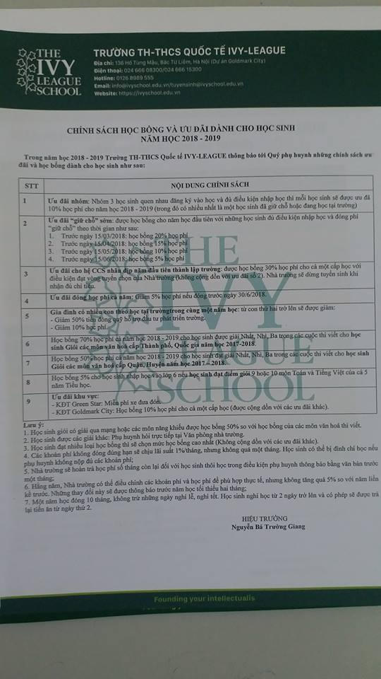 Các khoản phí mà Trường IVY League đưa ra cho các phụ huynh.