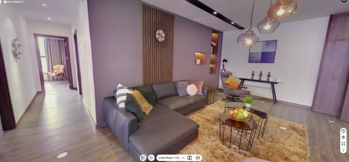 Hình ảnh VR tại một căn hộ được đăng tải trên cenhomes.vn. Nguồn: Cenhomes.