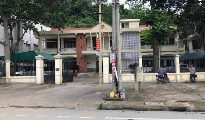 Trụ sở TAND huyện Kỳ Sơn nơi ông Thành làm chánh án.
