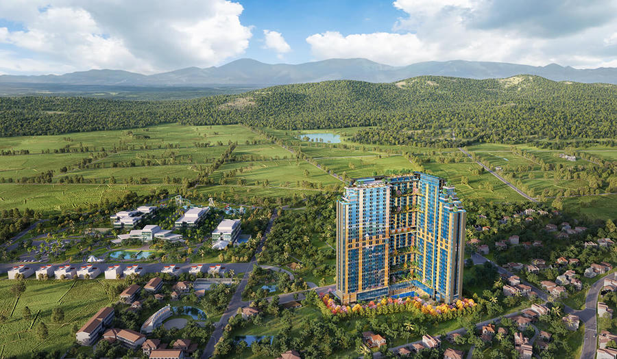 Phối cảnh dự án nghỉ dưỡng Wyndham Thanh Thủy, Phú Thọ. Ảnh internet