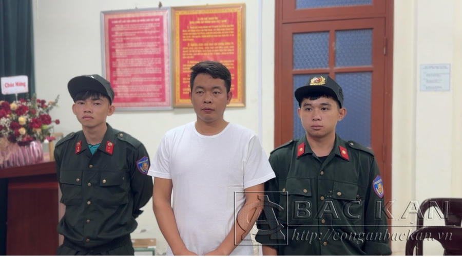 Đối tượng Nguyễn Tiến Nam. (Ảnh: Công an Bắc Kạn)