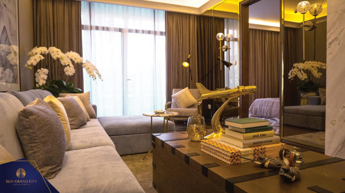 Phòng khách Sun Grand City Ancora Residence.
