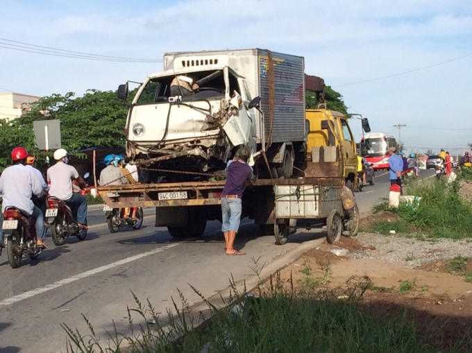 Xe tải gây tai nạn đã được xử lý.