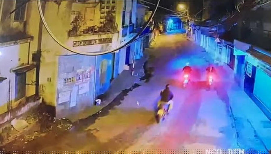 Hiện trường nơi xảy ra sự việc. Ảnh trích xuất từ camera an ninh.