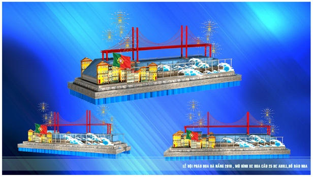 Đội Bồ Đào Nha là  Cầu 25 de Abril - một cây cầu ở Bồ Đào Nha. Cầu dài 2.278 m. Cầi có nhịp dài 1.013 m (3.323 ft).  Cầu hoàn thành năm 1966. Cầu được sử dụng cho đường bộ & đường sắt. Cầu bắc qua sông Tejo, nối Lisbon và Almada.  Cầu gồm 6 làn xe chạy và 2 đường tàu hỏa. Được xây dựng từ năm 1962-1966, ban đầu cầu có tên Salazar được đặt theo tên nhà độc tài Antonio de Oliveira Salazar.  Thành phố Lisbon là thành phố lớn nhất và là thủ đô của Bồ Đào Nha. Hầu hết các trụ sở của các công ty đa quốc gia trong nước nằm trong khu vực Lisbon và nó là thành phố thứ chín trên thế giới về số lượng các hội nghị quốc tế.  Thành phố cũng là trung tâm chính trị của đất nước, là thủ phủ của Chính phủ và cư trú của người đứng đầu Nhà nước, thủ phủ của huyện Lisbon và là trung tâm của khu vực Lisbon.
