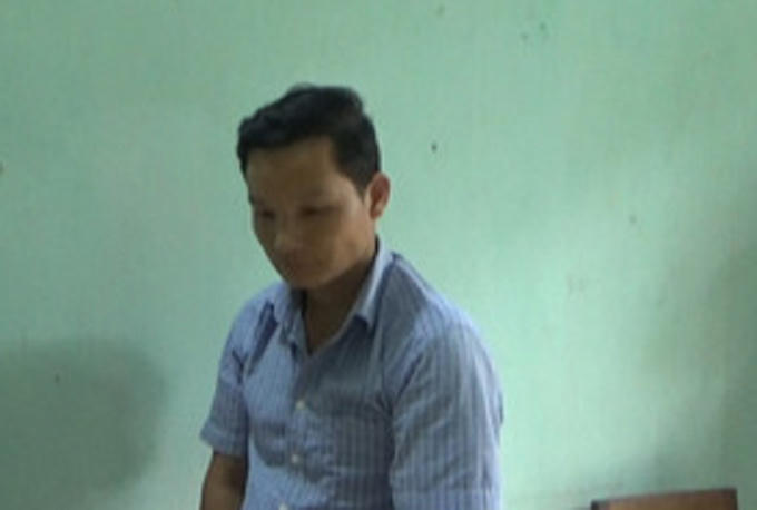 Ông Nguyễn Ngọc Lâm tại cơ quan công an.