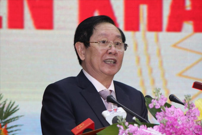 Bộ trưởng Bộ Nội vụ Lê Vĩnh Tân phát biểu tại hội nghị. Ảnh: Thùy Linh