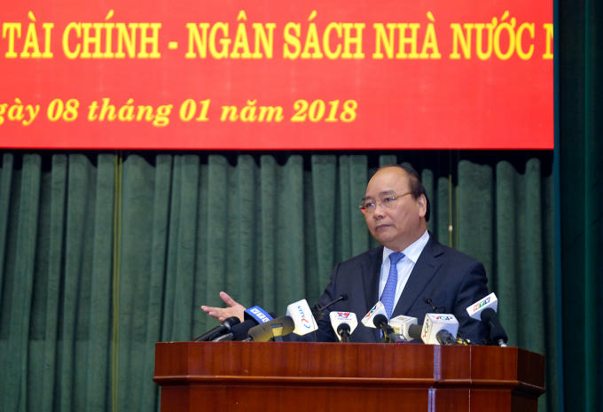 Thủ tướng dự Hội nghị tổng kết c&ocirc;ng t&aacute;c t&agrave;i ch&iacute;nh &ndash; ng&acirc;n s&aacute;ch năm 2017, triển khai nhiệm vụ năm 2018