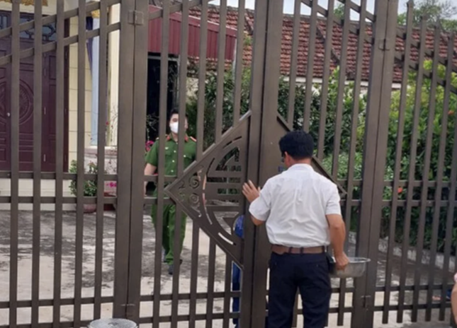 Hiện trường nơi phát hiện đôi vợ chồng chết bất thường tại Nam Định. Ảnh: Tiền phong