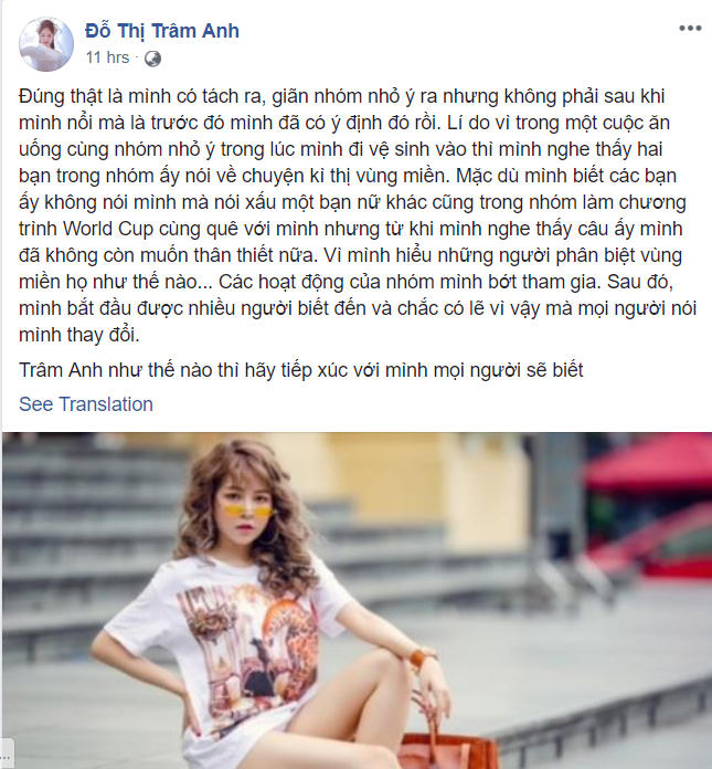 Chia sẻ của Trâm Anh về lý do thực sự khiến cô bị “tẩy chay”.