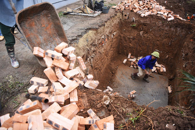 Các hố ga được đào sâu khoảng 3 m.