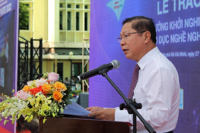 Thứ trưởng Lê Tấn Dũng phát biểu tại lễ bế mạc Startup Kite 2022.