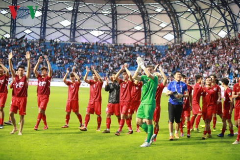 ĐT Việt Nam đánh bại ĐT Jordan với kịch bản hệt như trận U23 Việt Nam vượt qua U23 Iraq đúng ngày 20/1 năm ngoái. (Ảnh: CTV Hai Tép)