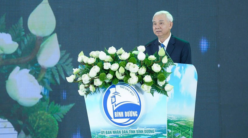 Ông Phạm Ngọc Thuận - Tổng giám đốc Tổng Công ty Becamex IDC phát biểu tại buổi lễ.