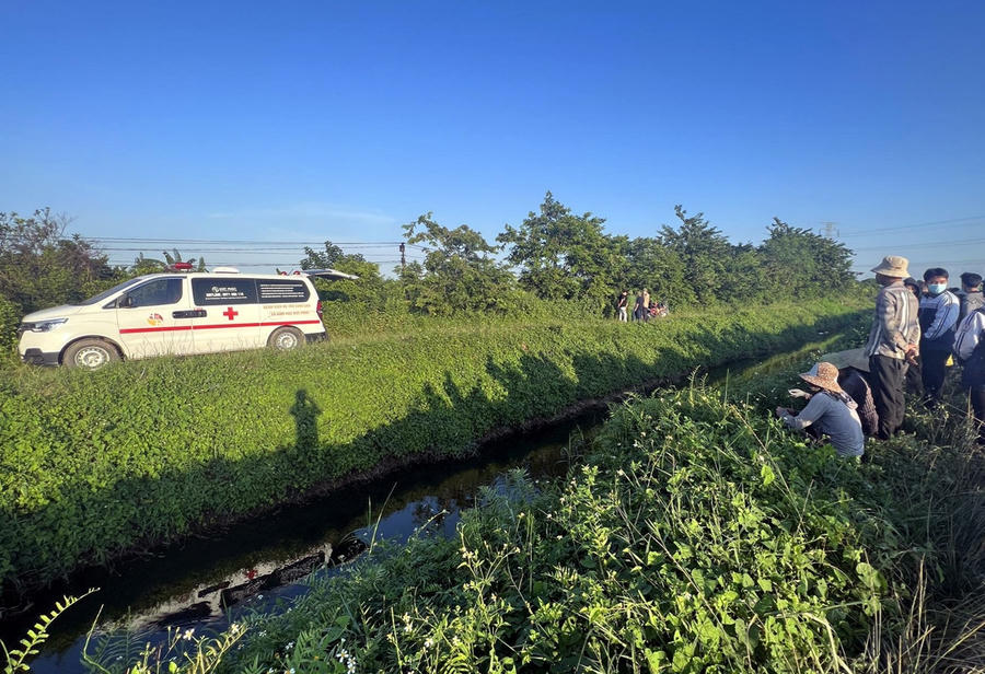 Hiện trường nơi cháu bé bị tử vong.