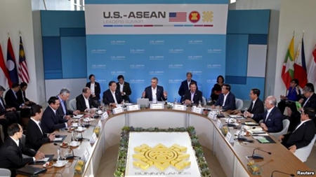 Tổng thống Mỹ và lãnh đạo các nước Asean tại Hội nghị thượng đỉnh Mỹ - ASEAN được tổ chức tại Sunnylands, Mỹ (Ảnh: Reuters)