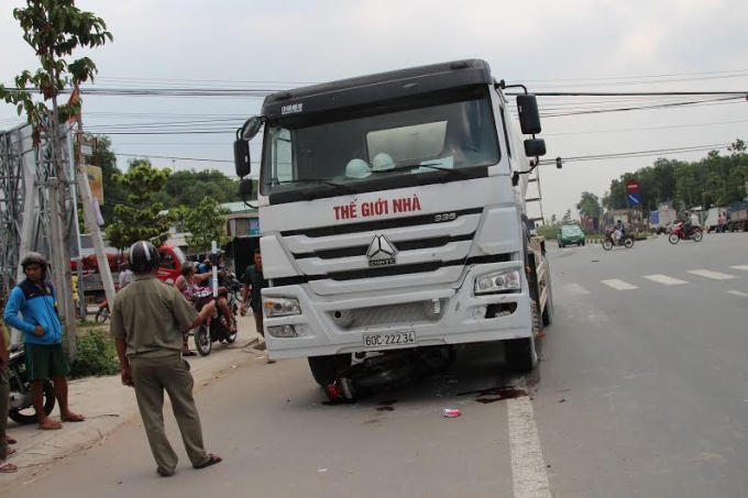 Hiện trường vụ tai nạn.