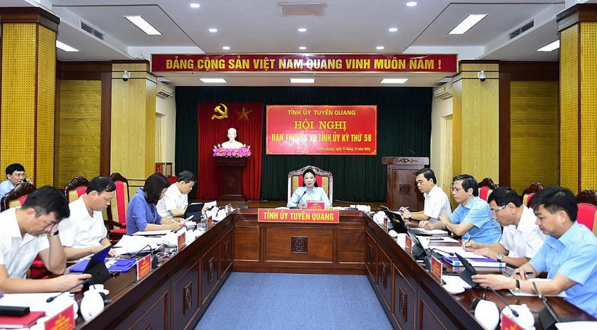 Hội nghị Ban Thường vụ Tỉnh ủy Tuyên Quang kỳ thứ 58