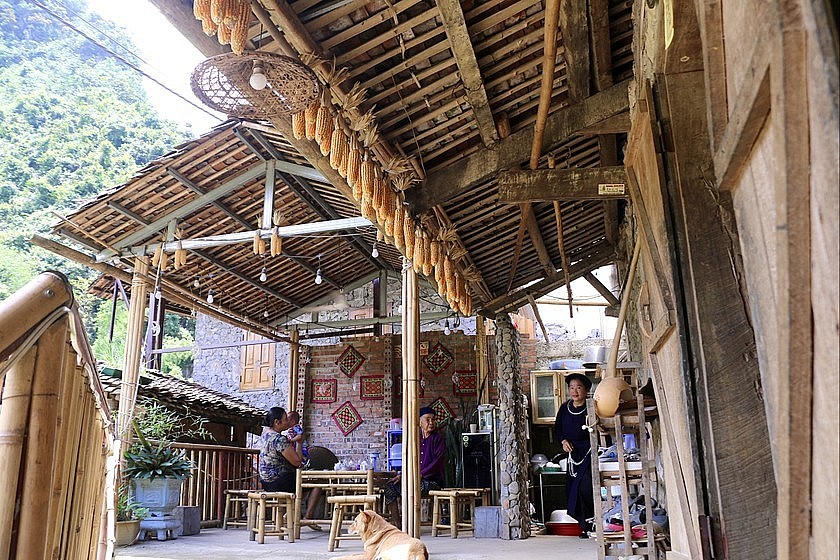 Không gian yên bình nơi Làng đá Khuổi Ky. (Ảnh: Thanh Tùng)