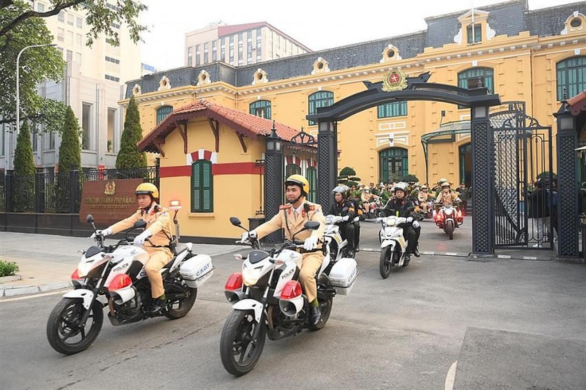 Các đơn vị của CATP Hà Nội sẽ tập trung, thực hiện đồng bộ quyết liệt các biện pháp, giải pháp nhằm tạo sức răn đe, trấn áp mạnh các loại tội phạm. Ảnh Bộ Công an