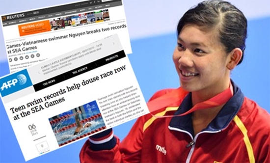 Ánh Viên khiến Việt Nam rạng danh tại đấu trường thể thao quốc tế. Ảnh Internet