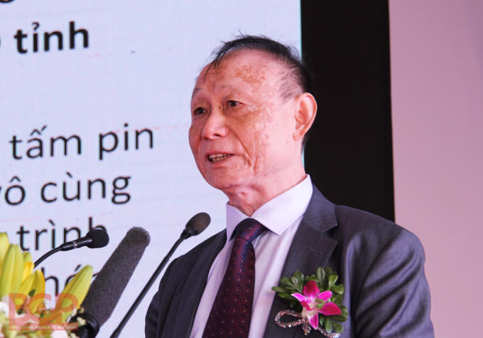 Ông Cận Bảo Phương – Chủ tịch Tập đoàn JA Solar tin tưởng vào sự thành côngcủa Dự án. Ảnh: BGP/Hoàng Hà.