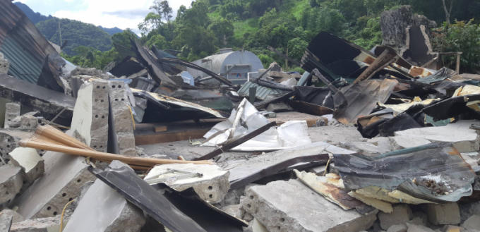 Hiện trường sào huyệt ma túy của Nguyễn Thanh Tuân bị san phẳng.