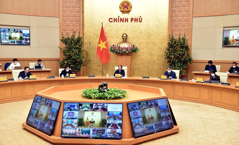 Cuộc họp có sự tham dự của 22 tỉnh, thành phố tại các đầu cầu trực tuyến (Ảnh: Đức Tuân).