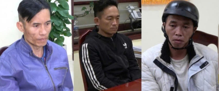 Các đối tượng bị Công an bắt giữ. Ảnh: K.L