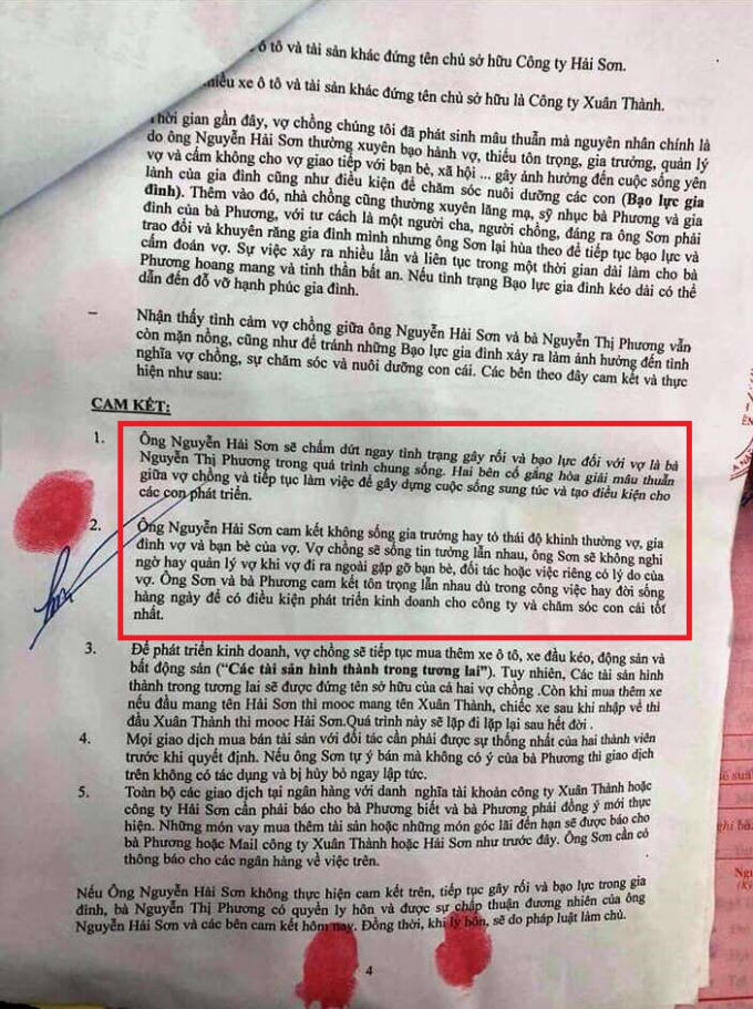 Anh Nguyễn Hải Sơn cam kết không đánh vợ nữa.