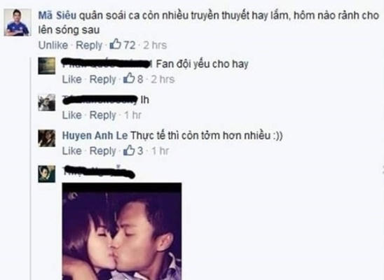 Đoạn comment của Bà Tưng khi nói về Mạc Hồng Quân. Ảnh: internet.